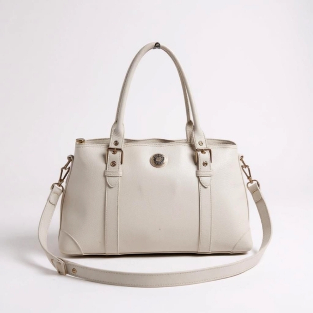Dooney & Bourke White Leather Shoulder Bag Great Cond Gently Loved